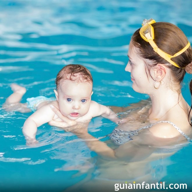 Aprendizaje y ejercicios en el agua, sin material