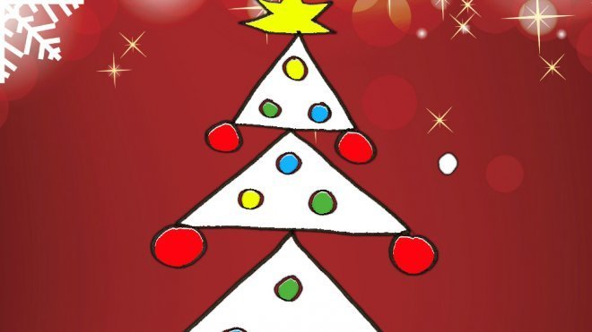 Enseña a tu hijo a dibujar un árbol de Navidad