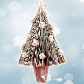 Aprende a hacer un árbol de Navidad con una revista