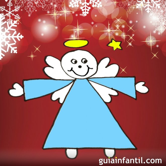 Enseña a tu hijo a dibujar un ángel de Navidad