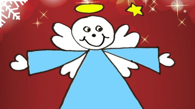 Enseña a tu hijo a dibujar un ángel de Navidad