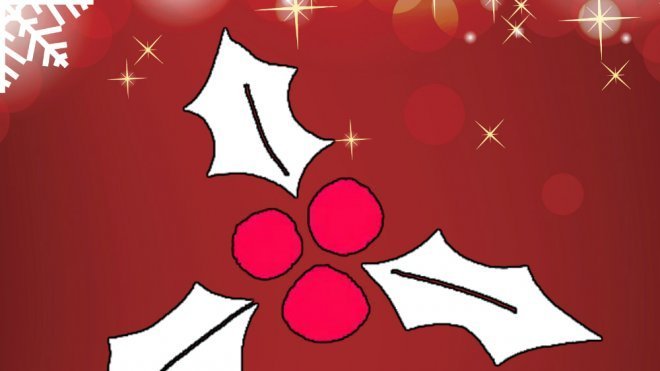 Enseña a tu hijo a dibujar acebo de Navidad