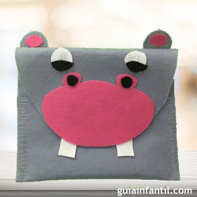 Cómo hacer un estuche de hipopótamo para la vuelta al cole