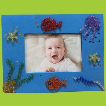 Cómo hacer un marco con abalorios