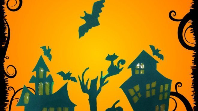 Cómo hacer una casa de Halloween con cartulina