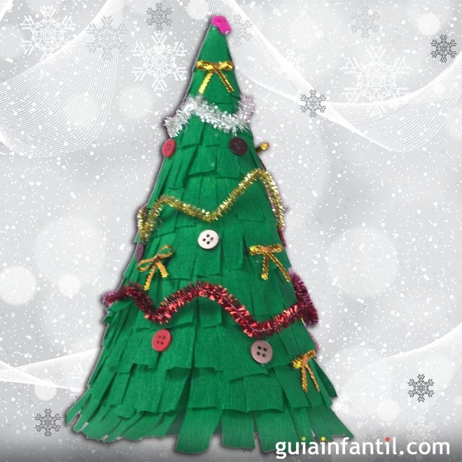 Cómo hacer un árbol navideño de papel
