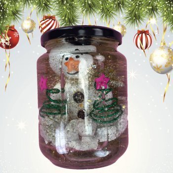 Bola de nieve para Navidad. Manualidad infantil