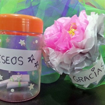 Bote de la gratitud y bote de los deseos. Manualidad infantil