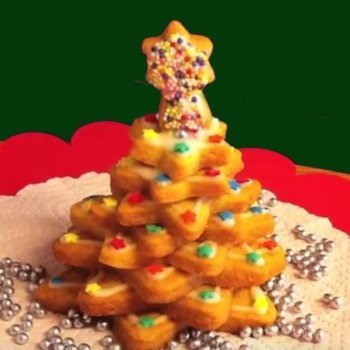 Un árbol de galletas. Recetas de Navidad