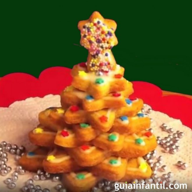 Un árbol de galletas. Recetas de Navidad