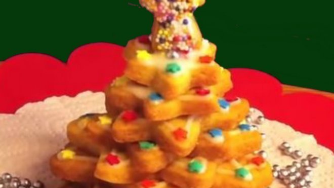 Un árbol de galletas. Recetas de Navidad