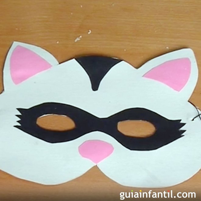 Manualidades disfraces de carnaval. Antifaz de mapache