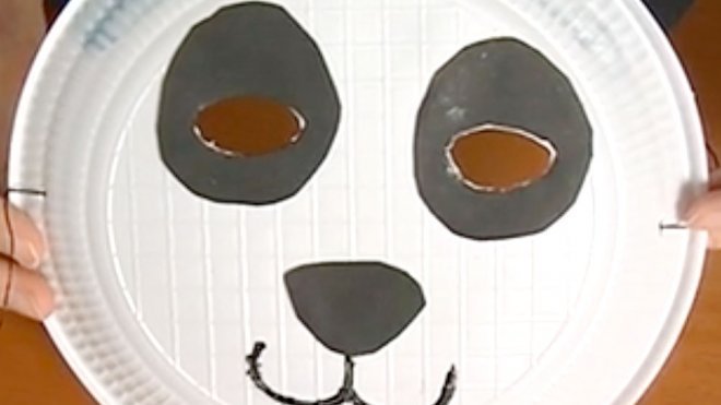 Máscara de oso panda, disfraz casero para carnaval