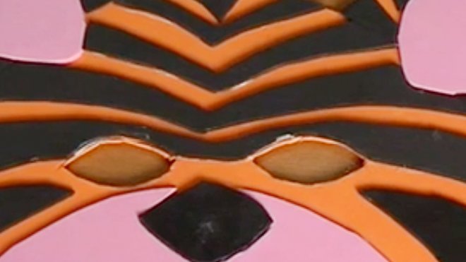 Manualidad de antifaz de tigre para disfraz de carnaval
