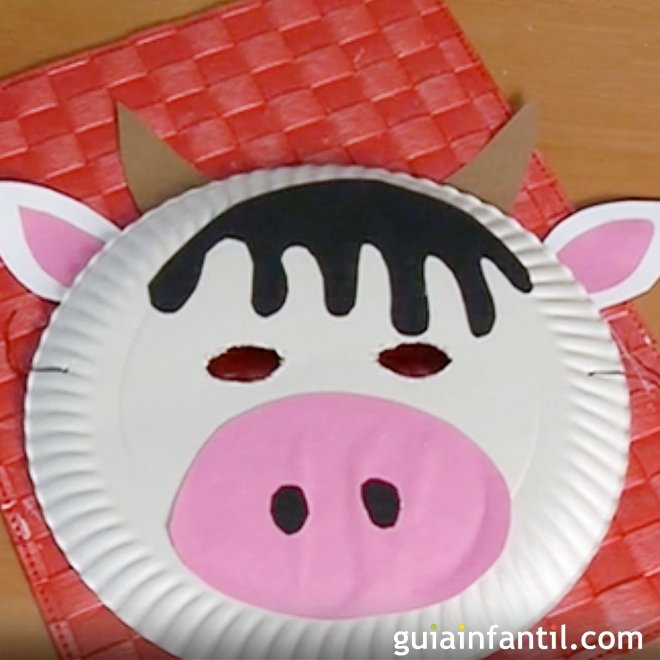 Máscara de Vaca, manualidades disfraces de carnaval