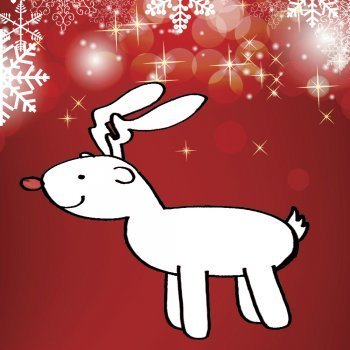 Dibujo de Navidad para niños. Reno navideño