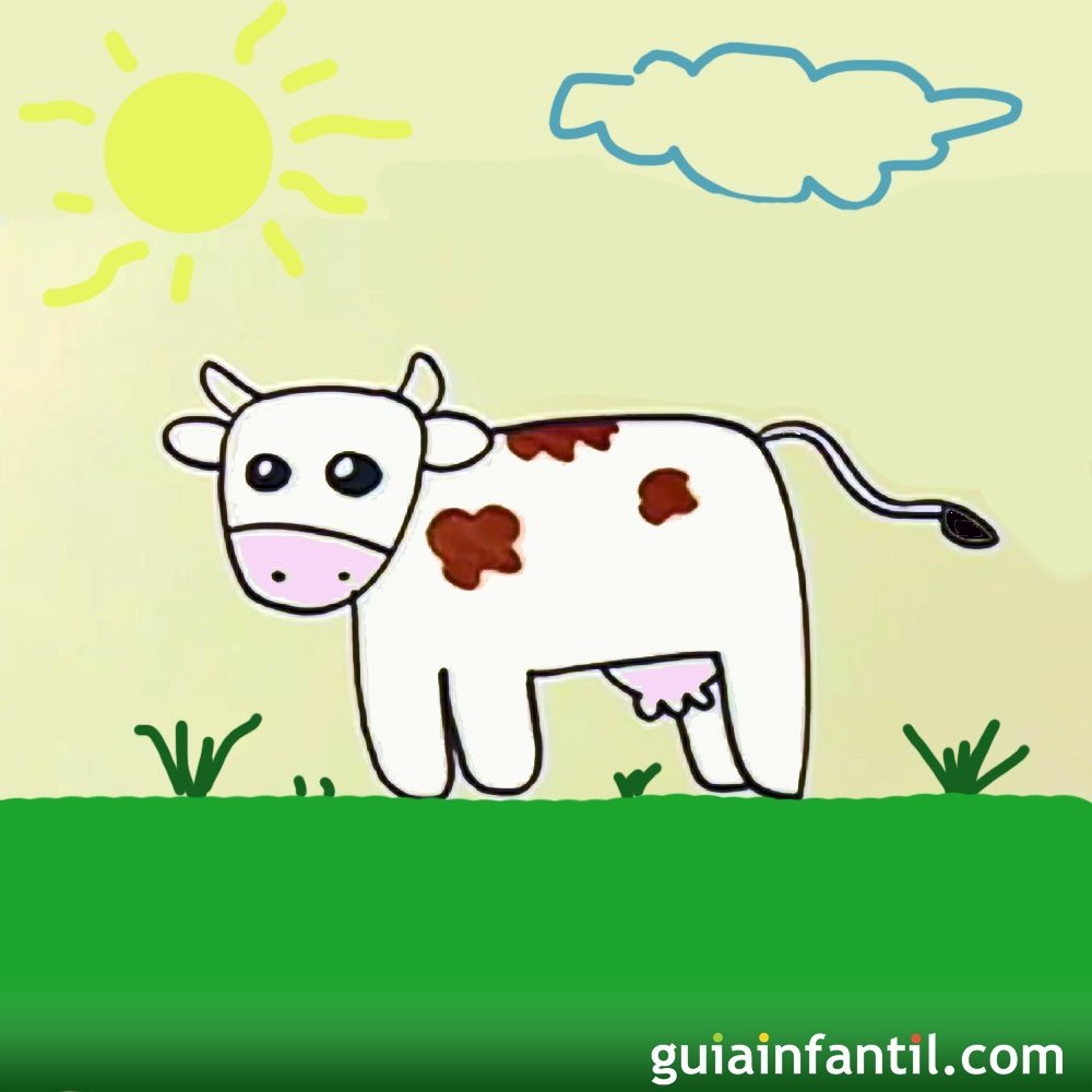 Cómo dibujar una vaca. Dibujos para niños