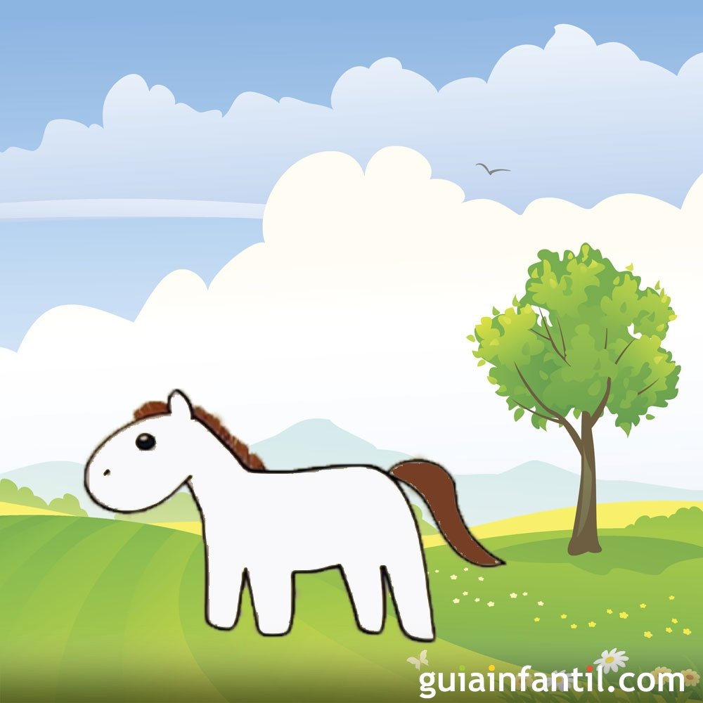 Aprende a dibujar un caballo. Dibujos para niños