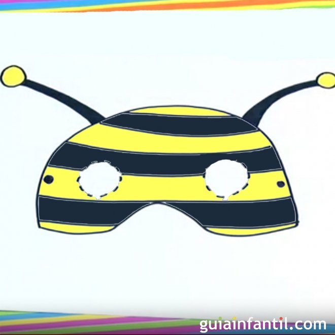 Como dibujar un antifaz de abeja