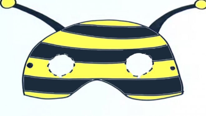 Como dibujar un antifaz de abeja