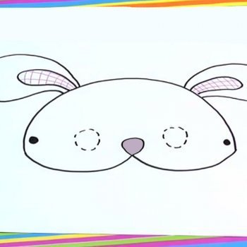 Como dibujar un antifaz de conejo
