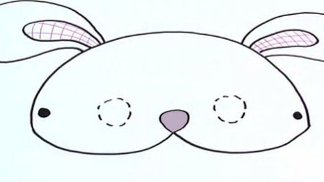 Como dibujar un antifaz de conejo