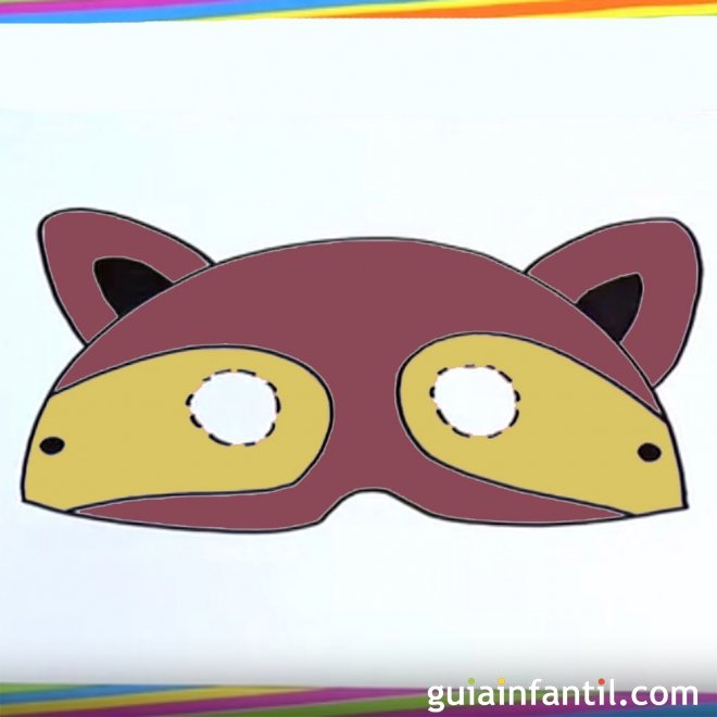 Cómo dibujar un antifaz de mapache