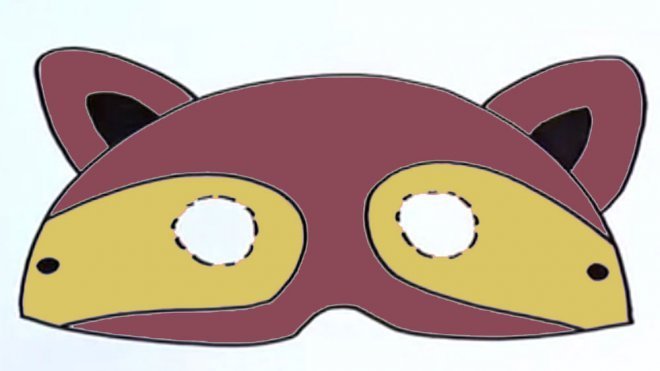 Cómo dibujar un antifaz de mapache