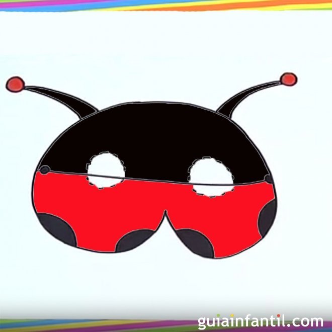 Cómo dibujar un antifaz de mariquita