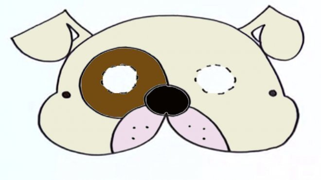 Cómo dibujar un antifaz de perro