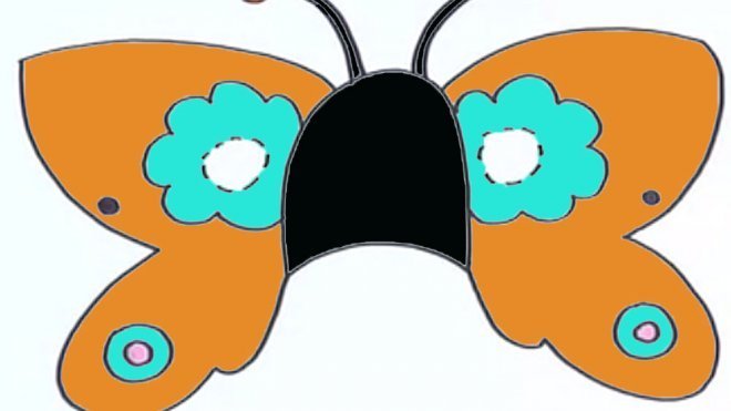 Cómo dibujar un antifaz de mariposa