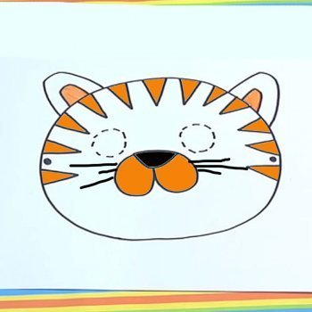 Cómo dibujar una máscara de tigre
