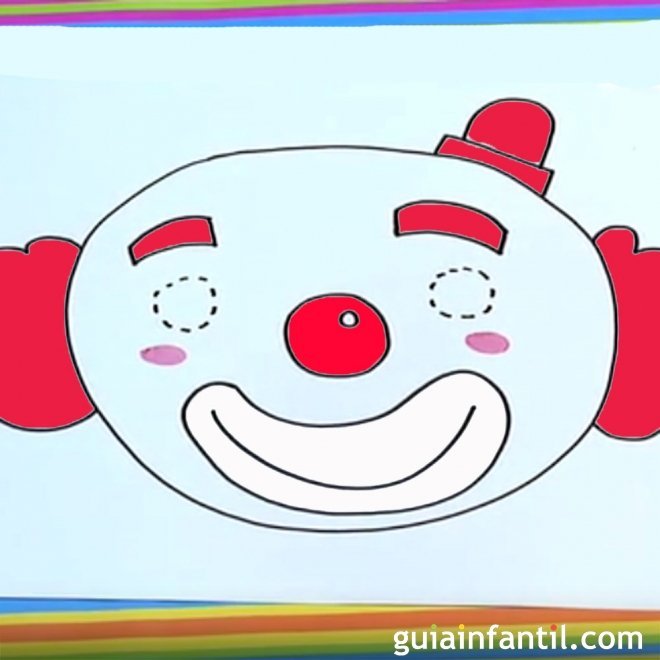 Cómo dibujar una máscara de payaso