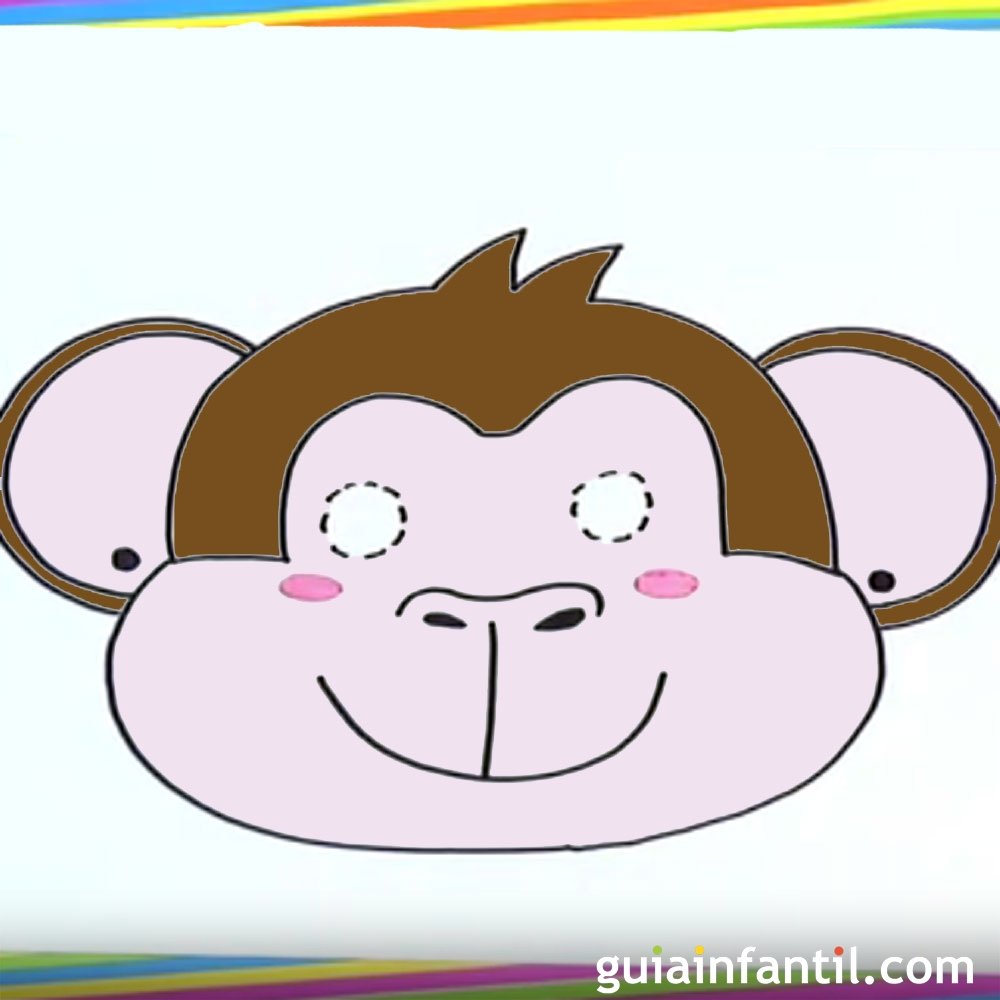 Cómo dibujar una máscara de mono