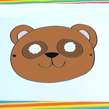 Cómo dibujar una máscara de oso