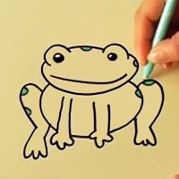 Cómo dibujar una rana. Dibujos infantiles