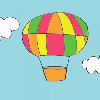 Cómo dibujar un globo. Dibujos de transportes para niños