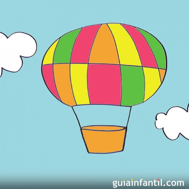 Cómo dibujar un globo. Dibujos de transportes para niños