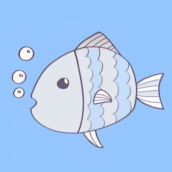 Vídeo con pasos para dibujar un pez