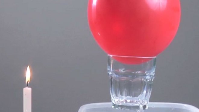 Globo fuerte. Experimento de ciencia infantil