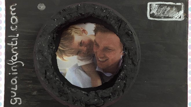 Cómo hacer una caja marco con forma de cámara de fotos