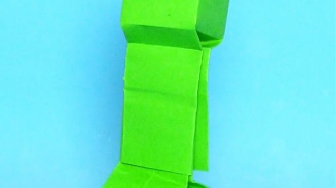 Cómo hacer un Creeper de Minecraft de origami