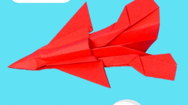 Cómo hacer un avión militar de papel. Papiroflexia para niños