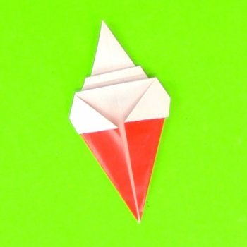Cómo hacer un helado de origami de forma fácil