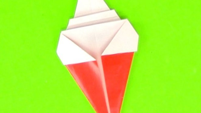 Cómo hacer un helado de origami de forma fácil