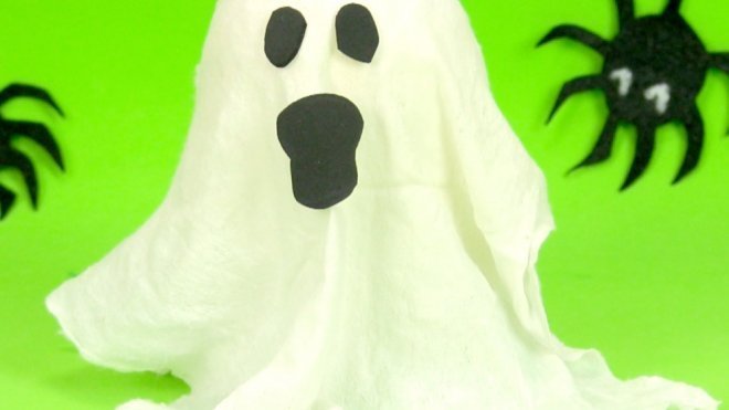 Cómo hacer un fantasma para Halloween con material reciclado