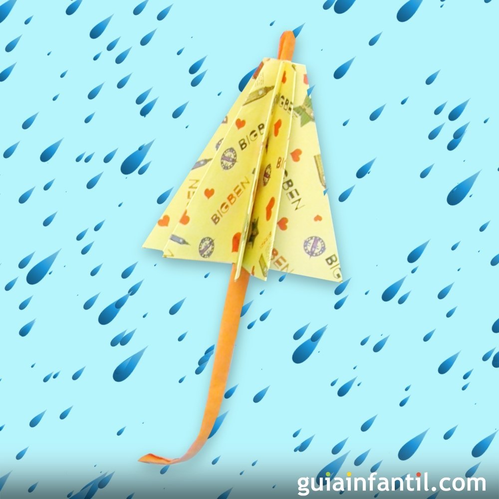 Cómo hacer paraguas de papel