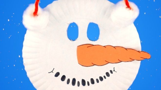 Cómo hacer una careta de muñeco de nieve para Navidad