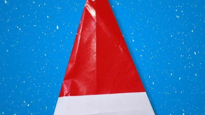 Cómo hacer un gorro de Papá Noel de origami