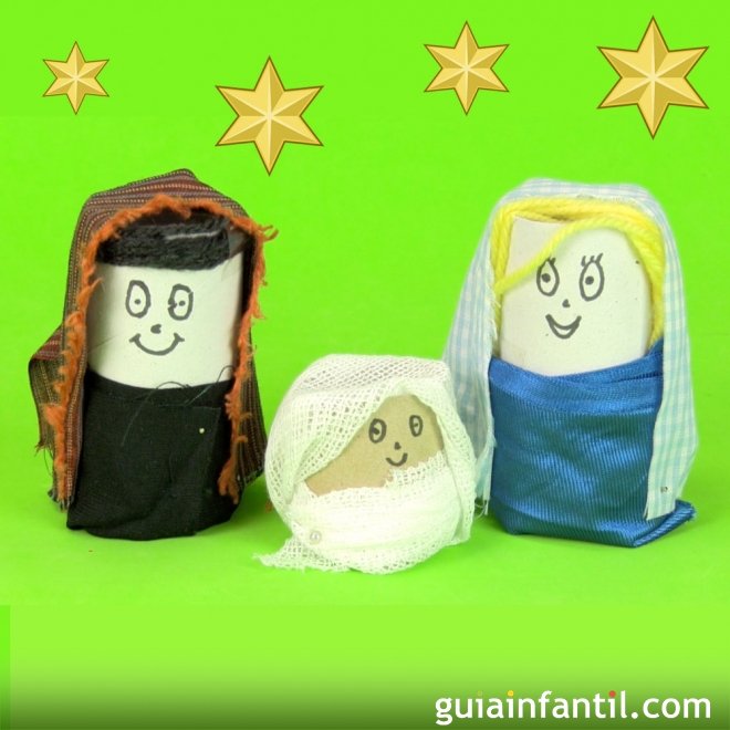 Cómo hacer un Belén navideño con rollos de papel